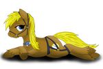  ambiguous_gender blonde_hair blue_eyes bored bow_tie bridle brown_fur cutie_mark earth_pony equine friendship_is_magic fur glare hair hooves horse invalid_tag looking_at_viewer mammal mane my_little_pony original_character plain_background pony shappyra solo transparent_background 