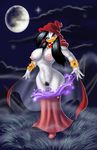  anthro areola avian big_breasts bird black_hair breasts cape duck erect_nipples female hair long_hair looking_at_viewer lordstevie nipples pubes pussy smile solo 