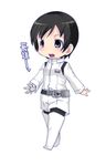  black_eyes black_hair chibi mechanical_arm mudou_eichi prosthesis prosthetic_arm shinatose_izana short_hair sidonia_no_kishi simple_background solo spoilers translated uniform white_background 