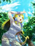  1girl artist_request blonde_hair blue_eyes breasts chichi_band long_hair medium_breasts panties princess_zelda school_swimsuit skyward_sword solo swimsuit the_legend_of_zelda the_legend_of_zelda:_skyward_sword underwear 