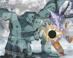  firing gundam gundam_0080 hygogg mecha missile smoke usamimiok 