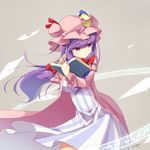  blueberry_(5959) book breasts crescent hat large_breasts long_hair patchouli_knowledge purple_eyes purple_hair solo touhou 