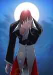  bad_id bad_pixiv_id full_moon highres male_focus momiyarou moon pants red_pants solo the_king_of_fighters yagami_iori 