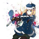  bad_id bad_pixiv_id blonde_hair blue_eyes coat gloves gun gunner hat jack_frost sasamori_tomoe sekaiju_no_meikyuu solo weapon 