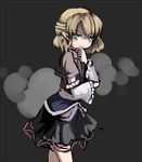  arm_warmers blonde_hair gatau green_eyes half_updo lowres mizuhashi_parsee pointy_ears scarf solo touhou 