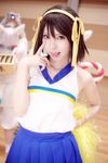  cheerleader cosplay highres mizuno_shiro pantyhose photo skirt suzumiya_haruhi suzumiya_haruhi_no_yuuutsu 