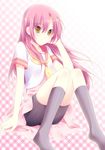  bike_shorts chany hayate_no_gotoku! katsura_hinagiku kneehighs school_uniform serafuku socks solo 