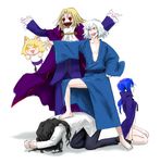  3boys barefoot blood ciel elesia kuroi melty_blood michael_roa_valdamjong multiple_boys multiple_girls nekoarc orz toono_shiki_(2) tsukihime wallachia 