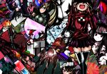  abstract bad_id bad_pixiv_id bangs black_legwear blunt_bangs fire haruhara light long_hair long_sleeves looking_at_viewer madotsuki mafurako monoe monoko multiple_girls poniko shaded_face standing sweater tears thighhighs very_long_hair yume_nikki zettai_ryouiki 