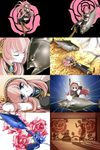  blue_eyes crossover detached_sleeves headphones headset highres long_hair megurine_luka midriff navel parody pink_hair santoo_takeshi shoujo_kakumei_utena sword tenjou_utena thighhighs tuna vocaloid weapon 