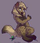  breasts butterfly curiodraco female hyena insect mammal paws plain_background smile solo 