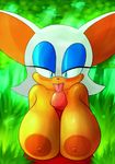  breasts colored duo excito female male mammal nipples penis rouge_the_bat sega sonic_(series) straight titfuck tongue video_games 