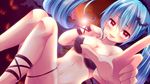  absurdres bat blue_hair blush hatsune_miku highres lens_flare long_hair red_eyes sitting solo twintails urara_(sumairuclover) vocaloid 