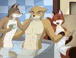  alistair_quincy angry anthro bath bathroom black_nose breasts brown_fur canine coyote doorway eve_cadrey eyes_closed female file fox fur group happy inside jackal kurapika louis_mort male mammal nude open_mouth raven_wolf room scar shampoo smile spa steam tan_fur teeth tongue towel water wolf 