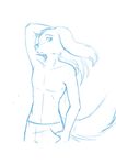  canine clothing dog fur hair kurapika long_hair looking_at_viewer male mammal pants plain_background pose raven_wolf sketch solo steve_(raven_wolf) topless white_background 