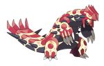  claws fangs groudon monster nintendo no_humans official_art pokemon pokemon_(game) pokemon_oras primal_groudon solo sugimori_ken tongue 