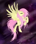  altohearts cutie_mark equine eyes_closed female feral fluttershy_(mlp) friendship_is_magic fur hair horse long_hair mammal my_little_pony pegasus pink_hair pony solo spread_wings wings yellow_fur 