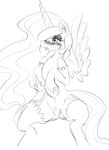 cutie_mark equine female friendship_is_magic hair hi_res horn horse mammal my_little_pony open_mouth pony princess_celestia_(mlp) sketch solo tongue tongue_out winged_unicorn wings zev 