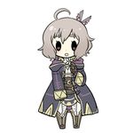  ahoge brown_hair fire_emblem fire_emblem:_kakusei flower hair_ornament lowres mark_(female)_(fire_emblem) mark_(fire_emblem) miuta open_mouth robe solo 