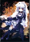  dress feathers gothic_lolita hairband lolita_fashion long_hair red_eyes room603 rozen_maiden silver_hair solo suigintou 