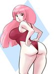  ass bad_id bad_tumblr_id bangs blunt_bangs breasts competition_swimsuit ken_marinaris large_breasts long_hair looking_back one-piece_swimsuit pink_hair purple_eyes radio_toy solo swimsuit zone_of_the_enders zone_of_the_enders_2 