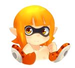  domino_mask inkling long_hair lowres mask mato_spectoru orange_eyes orange_hair solo splatoon_(series) splatoon_1 tentacle_hair 