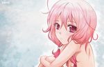  bad_id bad_pixiv_id breasts guilty_crown long_hair looking_at_viewer nude open_mouth pink_hair red_eyes small_breasts solo torakun14 twintails yuzuriha_inori 