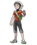  1boy alternate_costume game_freak lowres male male_focus nintendo official_art pokemon pokemon_(game) pokemon_oras shoes shorts simple_background sugimori_ken white_background yuki_(pokemon) yuuki_(pokemon) yuuki_(pokemon)_(remake) 