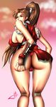  1girl ass breasts brown_eyes brown_hair daniel_ortega_mompean highres king_of_fighters ponytail shiranui_mai sideboob solo 