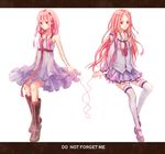  bad_id bad_pixiv_id bare_shoulders dual_persona guilty_crown hair_ornament hairclip highres long_hair multiple_girls ouma_mana pink_hair red_eyes red_string rozy string thighhighs twintails yuzuriha_inori 