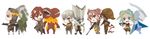  4boys agni_(dds) argilla chibi cielo digital_devil_saga dual_persona dyaus_(dds) gale_(dds) gun heat_(dds) kuroihato multiple_boys prithivi_(dds) serph varna_(dds) vayu_(dds) weapon 