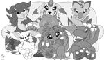  biyomon claws digimon dirty_feet foot_fetish foot_worship gabumon gatomon jammerhighwind licking_foot palmon smile veemon 