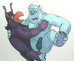  anal_penetration balls biceps big_muscles blue_fur bowserboy101 brock_pearson disney fur gay horn male monsters_university muscles nude pecs penetration penis pixar plain_background purple_fur sex sulley white_background 