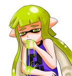  green_eyes ink inkling reaction_image solo splatoon vomit 