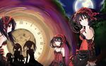  bare_shoulders black_hair breasts clock_eyes date_a_live dress hairband heterochromia kouno_(uiyoyo199) lolita_fashion lolita_hairband long_hair medium_breasts moon red_eyes smile symbol-shaped_pupils time_paradox tokisaki_kurumi twintails yellow_eyes 