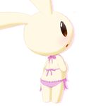  clothed clothing female kani_jiru lagomorph lingerie looking_at_viewer looking_back mammal rabbit skimpy solo standing 