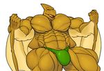  anthro biceps bulge dinosaur huge_muscles hyper male muscles open_mouth pecs pinup plain_background pose presenting pterodactyl ripped-saurian scalie solo speedo swimsuit tongue underwear white_background wings 