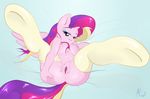  absurd_res anthro anus bedroom_eyes biting_lip blush breasts clitoris equine feathers female friendship_is_magic fur hair hi_res hooves horn horse long_hair looking_at_viewer lying mammal mdgusty multi-colored_hair my_little_pony nipples on_back pink_fur pony presenting princess_cadance_(mlp) purple_eyes pussy smile solo spread_legs spread_pussy spreading stockings winged_unicorn wings 