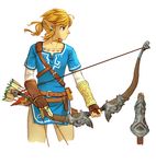  alderion-al belt blonde_hair blue_eyes bow_(weapon) earrings gloves highres jewelry link long_hair male male_focus nintendo pointy_ears ponytail quiver solo the_legend_of_zelda the_legend_of_zelda:_breath_of_the_wild weapon zelda_wii_u 