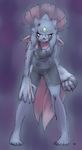  bleeding blood breasts claws clothed clothing dark_theme female hair looking_at_viewer nintendo pok&#233;mon pok&eacute;mon red_eyes red_hair smirk solo teckworks video_games weavile wounded 