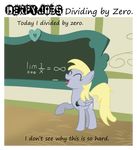  chalk chalkboard cutie_mark derpy_hooves_(mlp) dividing_by_zero english_text equation equine eraser eyes_closed friendship_is_magic fur grey_fur hair happy horse mammal math my_little_pony pegasus pony science solo text wings 
