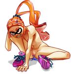  blue_fluid breasts female headband inkling orange_eyes pussy solo splatoon spread_legs spreading tentacles unknown_artist 