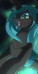  crown equine fangs female friendship_is_magic green_eyes hair hi_res horn horse long_hair mammal my_little_pony open_mouth pony queen_chrysalis_(mlp) slit_pupils smile solo tongue tongue_out zymonasyh 
