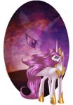  alpha_channel crown equine female feral friendship_is_magic fur hair horn horse long_hair mammal my_little_pony pink_hair pony princess_celestia_(mlp) rizcifra royalty solo white_fur winged_unicorn wings 