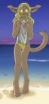  basitin basitin_nurse beach big_ears blonde_hair blush brown_nose canine covering covering_self digitigrade edit embarrassed feline female fish fur hair hybrid lagomorph long_hair looking_at_viewer mammal marine nishizumi77 outside pawprint paws photoshop sand sea seaside sky solo standing sunset swimsuit tom_fischbach topless towel water wave yellow_eyes 