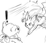 ambiguous_gender cubone eroborus fight nintendo pikachu pok&eacute;mon video_games 