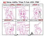 blush cutie_mark dialog duo earth_pony english_text equine eyes_closed fainting female feral friendship_is_magic fur hair happy horse looking_at_viewer love mammal meme mostazathy my_little_pony open_mouth pink_fur pinkie_pie_(mlp) pony ring smile solo solo_focus text 