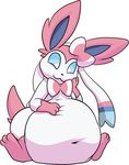  cute eeveelution happy nintendo overweight paws pok&#233;mon pok&eacute;mon relaxing sylveon video_games vore 