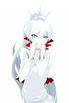  blue_eyes highres jijii48 long_hair rwby scar scar_across_eye solo weiss_schnee white_hair 