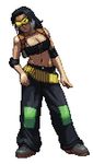  bandolier black_hair diepod elbow_pads female hellhound_chronicle_(history_asunder) holster jamie_steltz lowres multicolored_hair pixel pixel_art shooting_glasses sprite two-tone_hair 